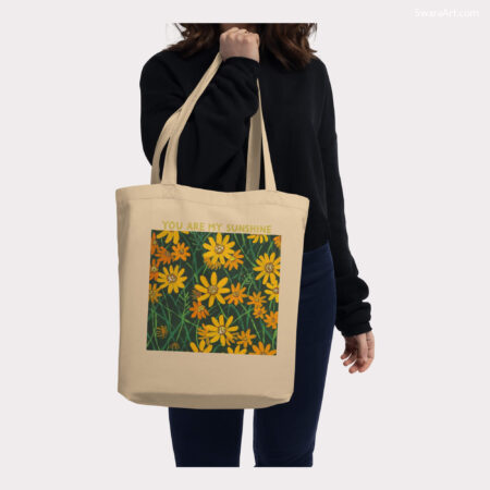 Wild Flowers Organic Cotton Tote Bag