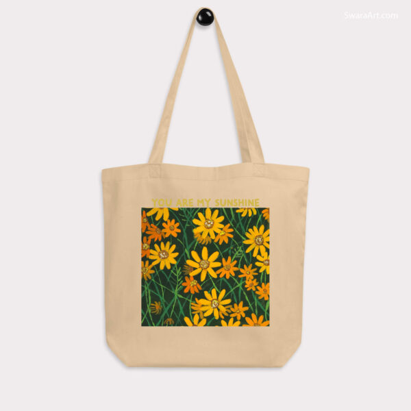 Wild Flowers Organic Cotton Tote Bag - Image 3