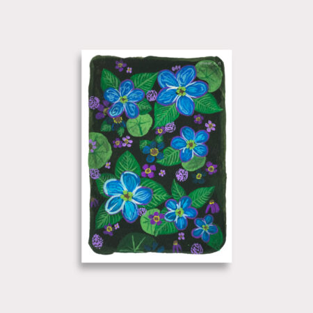 Flora Blues Print